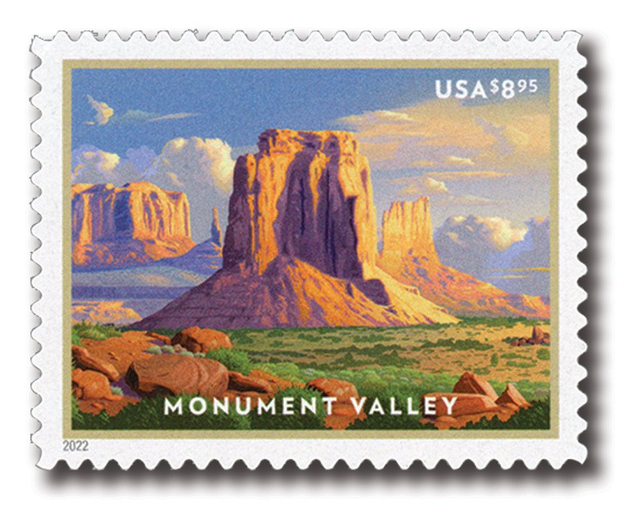 $8 (2) $8.95 Monument valley 2022- Priority Mail Postage Stamps(20Pcs) - Image 1