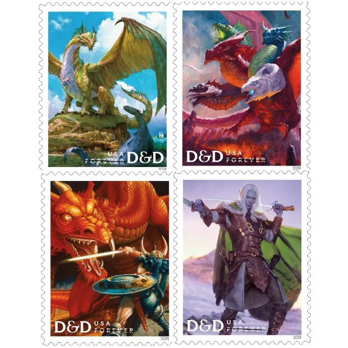 dungeons-&-dragons-2024-forever-stamps-histamps (2) Dungeons & Dragons 2024- USPS Forever Stamps(Sheets) - Image 1