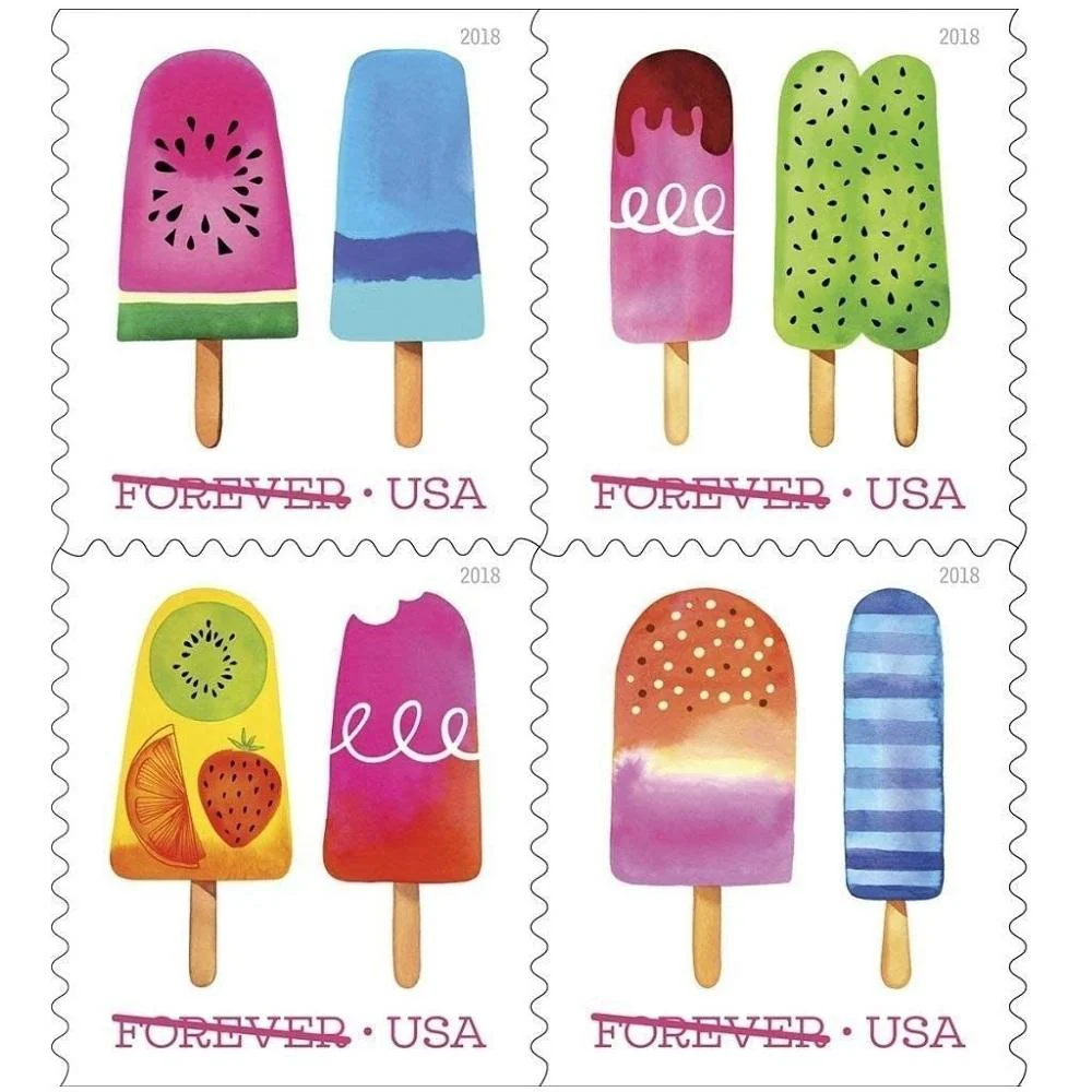 frozen-treats-2018-forever-stamps-histamps (2) Frozen Treats 2018 - USPS Forever Stamps(Books) - Image 1
