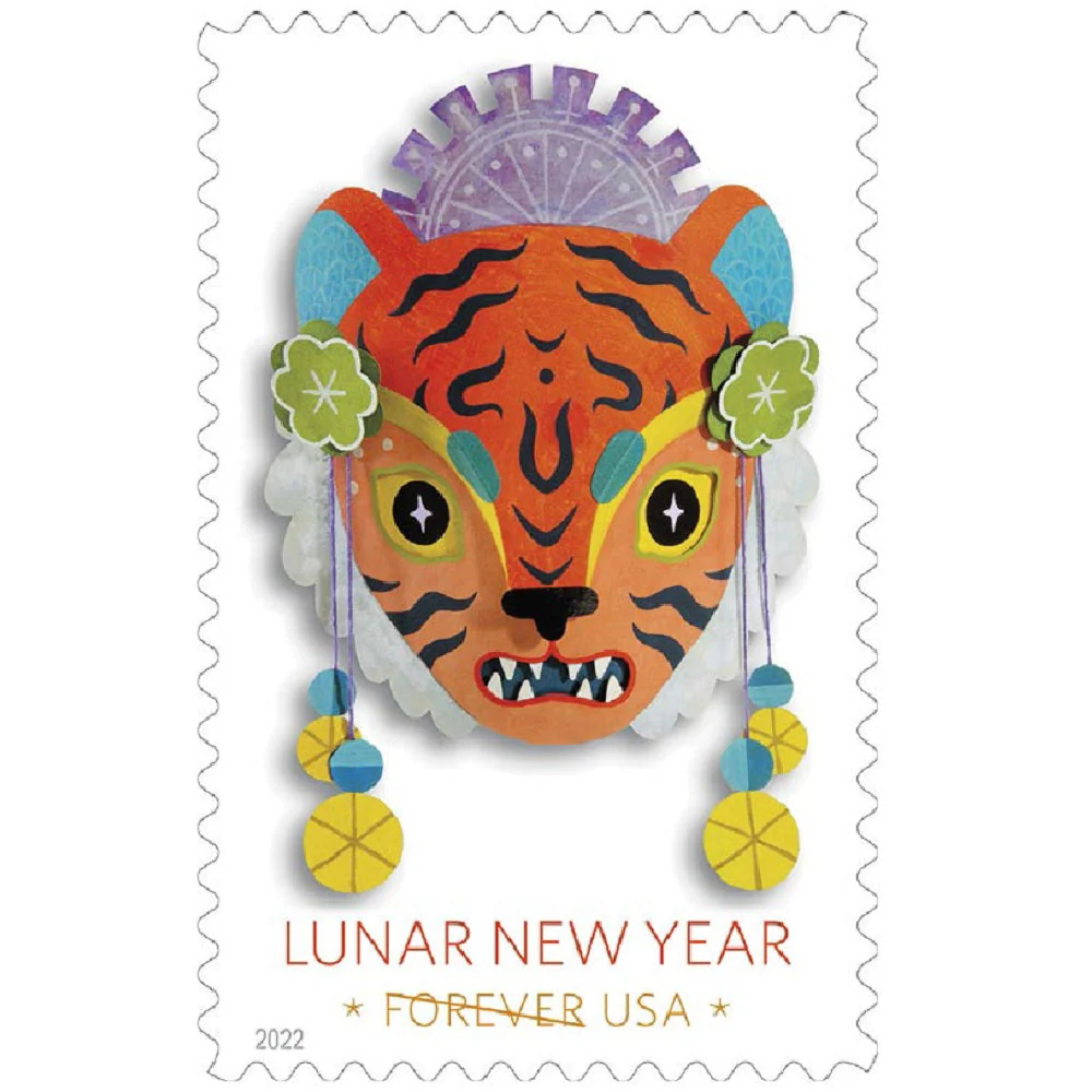 lunar-new-year-of-the-tiger-2022-forever-stamps-histamps (1) Lunar New Year Of The Tiger 2022- USPS Forever Stamps(Sheets) - Image 1