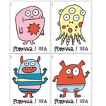 Message Monsters 2021- USPS Forever Stamps（Sheets）