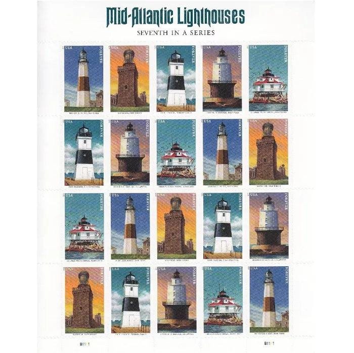 mid-atlantic-lighthouses-2021-forever-stamps-histamps (1) Mid-Atlantic Lighthouses 2021- USPS Forever Stamps(Sheets) - Image 1