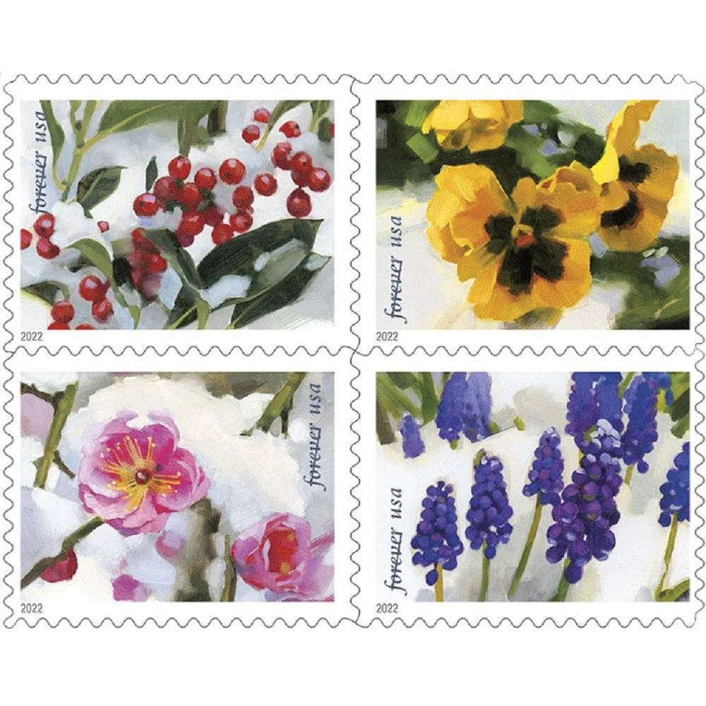 snowy-beauty-2022-forever-stamps-histamps (2) Snowy Beauty 2022- USPS Forever Stamps(Books) - Image 1