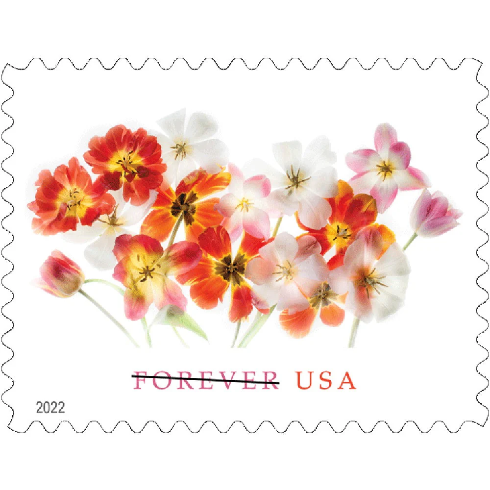 tulips-2022-forever-stamps-histamps (2) Tulips 2022- USPS Forever Stamps(Sheets) - Image 1