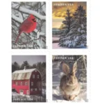 Winter Scenes 2020- USPS Forever Stamps（Books）